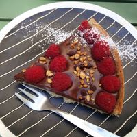 Chocolate tart at Menthe Chocolat in Toulon