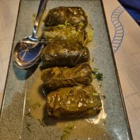 Stuffed vine leaves in lemon sauce at Pefko in Lipsi