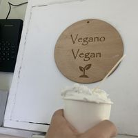 Coconut gelato  at La Gelateria del Barri in Santiago