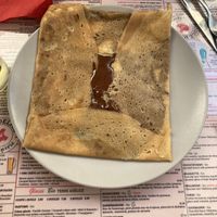 Vegan Crêpe with Chocolate Noir (Dark Chocolate)  at Crêperie Rouge Délice in Grenoble
