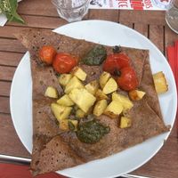  Vegan galette on the menuu  at Crêperie Rouge Délice in Grenoble