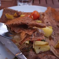 Juicy inside at Crêperie Rouge Délice in Grenoble