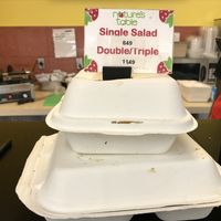 Salad sizes and prices at ATL - Nature's Table - TE in College Park