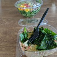 This is the raw vegan lasagna and the Southern salad. at With Love Co in Parkville