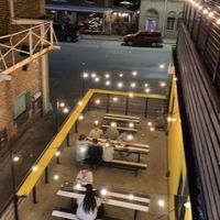 Outside seating area also has upstairs  at Melt Ice Creams in Fort Worth