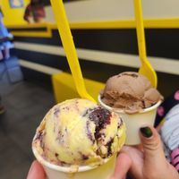 Lemon blueberry pie and chocolate at Melt Ice Creams in Fort Worth