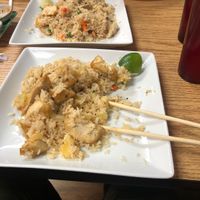 Pineapple Fried right (mild). Regular Fried Rice (spicy). Yellow Curry ( Thai Spicy)  at Little Thai in Harker Heights