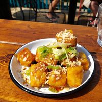 Tofu snack at The Shed in Tofino
