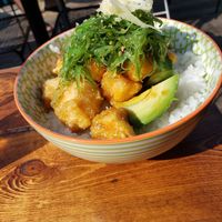 Vegan Poke Bowl (sub tuna for tofu) at The Shed in Tofino