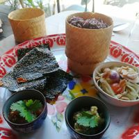 Laos taste platter - not recommend! at Bouang  in Luang Prabang