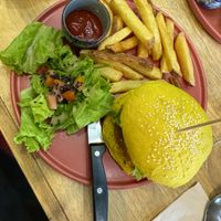Jackfruit burgerr  at Bouang  in Luang Prabang