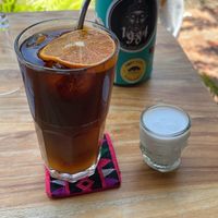 Orange coffee   at Bouang  in Luang Prabang