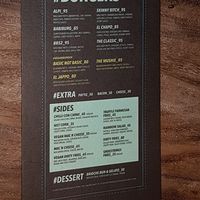 Menu at BB52 Burgers in Canggu