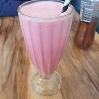 Soy strawberry milkshake at Cafe 228 in Adelaide