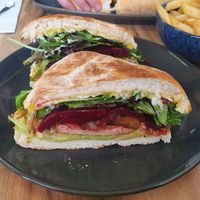 Tofu burger at Cafe 228 in Adelaide