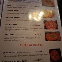 Vegetarian menu at Goa in Phan Thiet