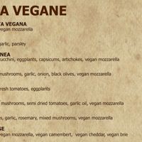 Vegan pizza menu at Pizza Fabbrica in Canggu
