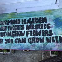 Cute quote at the service window. at OM Juicery in Hamilton