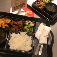 Mushroom curry, eggplant and broccoli  at Greendot 绿一点 - Bishan in Central Singapore