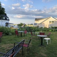 Garden area at La Orilla in Ogunquit
