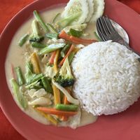stir fried curry. loved it  at P & T Hostel in Koh Samui