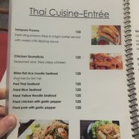 Menu at P & T Hostel in Koh Samui