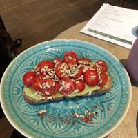 This avocado bread with tomatoes for 7€ was overpriced in my opinion😅 at Nana in Heidelberg