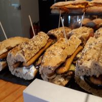 Tofu sausage pinxos at Geltoki in Pamplona