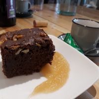Vegan Brownie at Geltoki in Pamplona