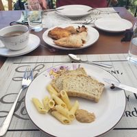 Vegan pastries, fresh bread and pasta salad at Casa Arts in Malaga