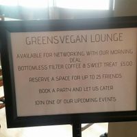 Bookings option at Greens Vegan in Cardiff