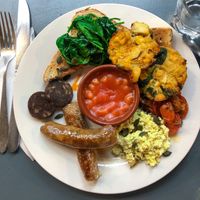 Vegan breakfast at Greens Vegan in Cardiff