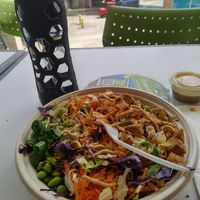 Filling Spicy Thai salad with organic tofu. at PHL - Currito - TD in Philadelphia