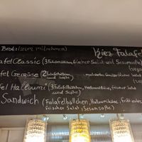 Menu 2 of Kiez Falafel. at Kiez Falafel in Berlin