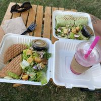 Vegan Thai wrap / pesto melt without cheese add tofu / 4 berry smoothie  at Joe Sippers Cafe in Effingham