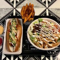 Burger & salad at By Chloe - Oxford Circus in London