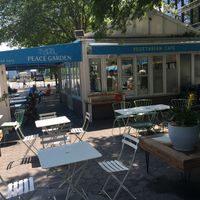 Peace Garden, view from outside at Peace Garden Cafe in New York City