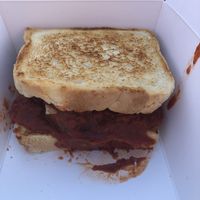 Meatball sandwich  at Moab Garage Co. in Moab