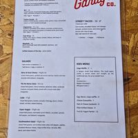 Menu 2/2 vo = vegan at Moab Garage Co. in Moab