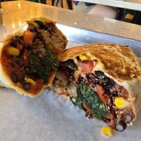 Vegan garage burrito at Moab Garage Co. in Moab