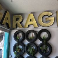 Fun decor from the old garage days at Moab Garage Co. in Moab