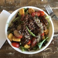 Delicious NoName Salad (vegan) at Moab Garage Co. in Moab