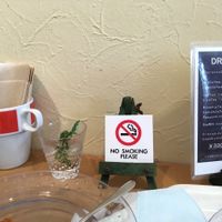 side of table at Greens Vegetarian Dishes in Osaka