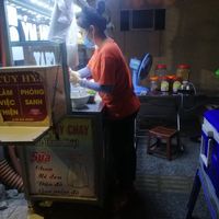 The owner is so friendly at Banh My Chay -  Le Dinh Ly in Da Nang