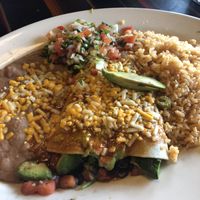 Vegan avocado enchiladas  at El Sarape in Olympia