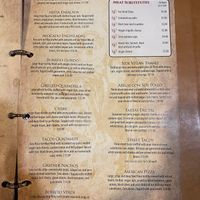 The vegan menu  at El Sarape in Olympia