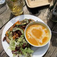 Sandwich and soup for lunch  at De Groene Afslag in Bussum