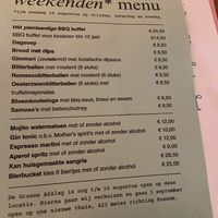 Summer weekend menu 2025 (regular menu is INVALID during the weekends)  at De Groene Afslag in Bussum