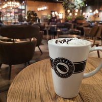 Vegan Rocky road latte, with soy milk and soy cream. at Espresso House in Lulea