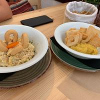 Ensaladilla & hummus  at Teff Vegetariano in Elche